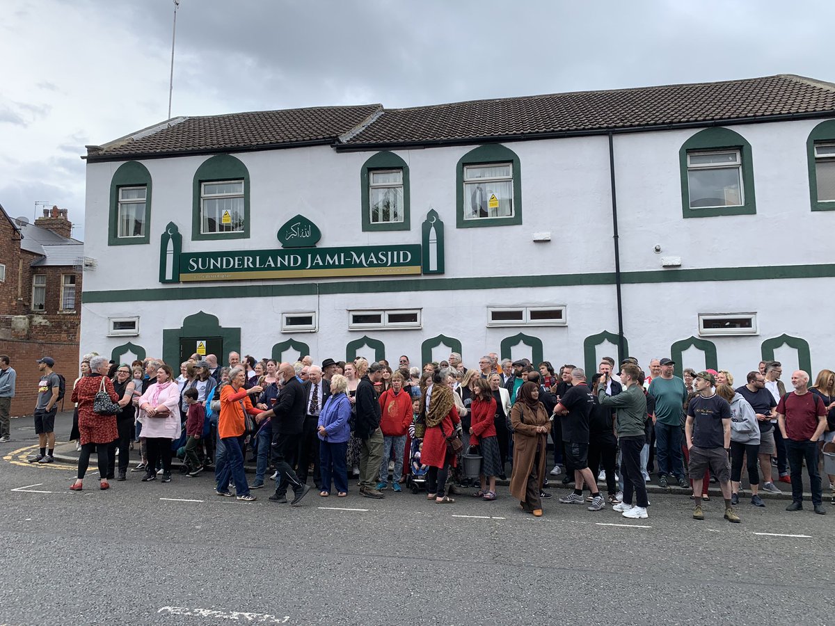 #Sunderland Peace walk started at the Minster ended at the Mosque - true Spirit of Sunderland a place for all - honoured to be present with so many