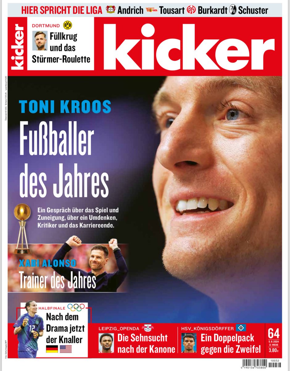 #GuteWahl #Verdient #Haetteichauchgewaehlt #Leseempfehlung #Geil #Kroos #FussballerdesJahres <a href="/ToniKroos/">Toni Kroos</a> <a href="/DFB_Team/">DFB-Team</a> <a href="/kicker_BL/">kicker ⬢ Bundesliga</a>