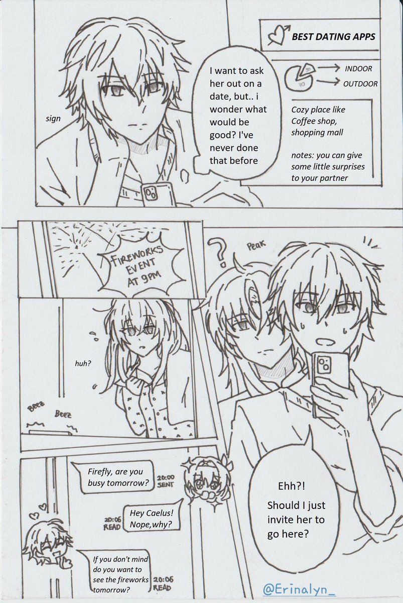 Erinalyn_'s tweet photo. Honkai starrail one shot - Caelus x Firefly
Fireworks (1/2)
TL: English

Hope you like it! And happy reading <3

#honkaistarrailfanart #HonkaiStarRail #caefly #FireflyHSR #mangaart #Caelushsr #manga https://t.co/y5XKQv7Wh0
