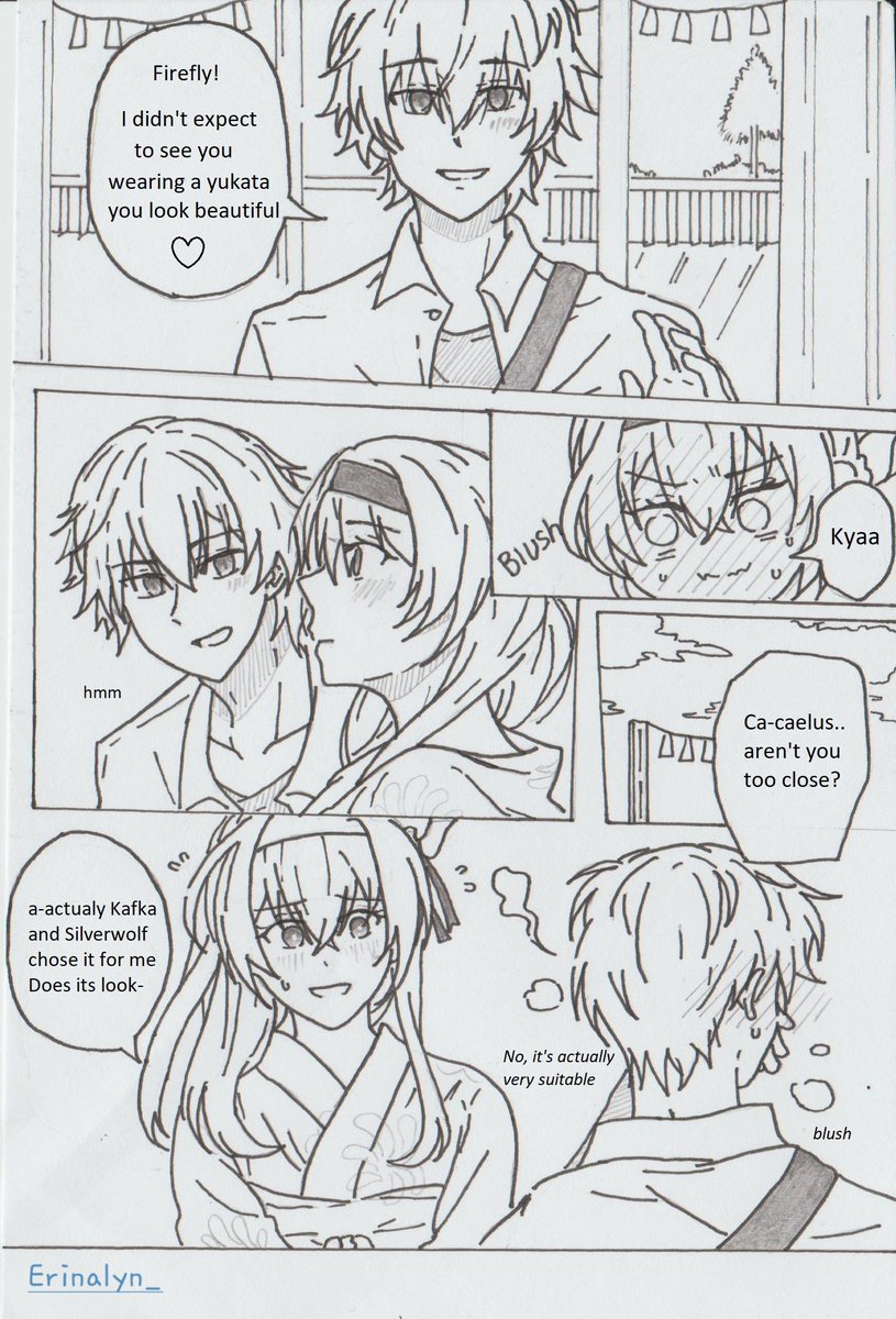 Erinalyn_'s tweet photo. Honkai starrail one shot - Caelus x Firefly
Fireworks (1/2)
TL: English

Hope you like it! And happy reading <3

#honkaistarrailfanart #HonkaiStarRail #caefly #FireflyHSR #mangaart #Caelushsr #manga https://t.co/y5XKQv7Wh0