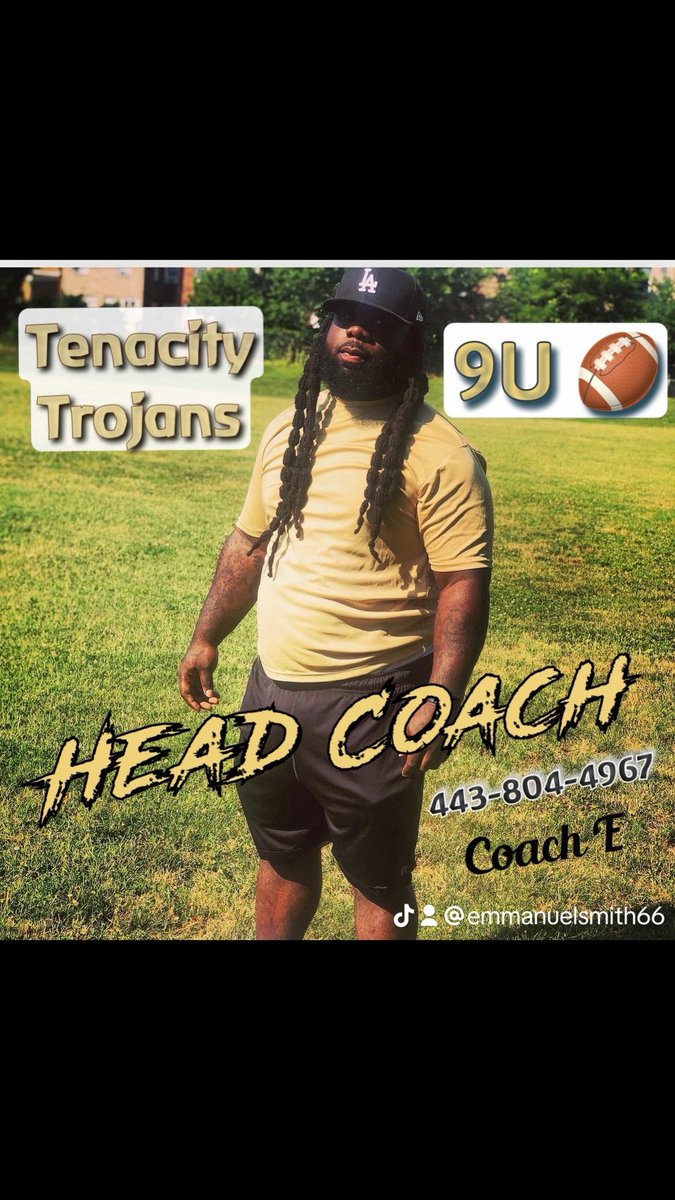 BytCoachE's tweet photo. It’s not too late ,,, Send Coach E your 9Year old football player …. First time player or not let’s get him coached up, learn the game , Learn some off the field life lessons and have some fun .. Call or text me 443-804-4967 https://t.co/uM5qMyjnXE