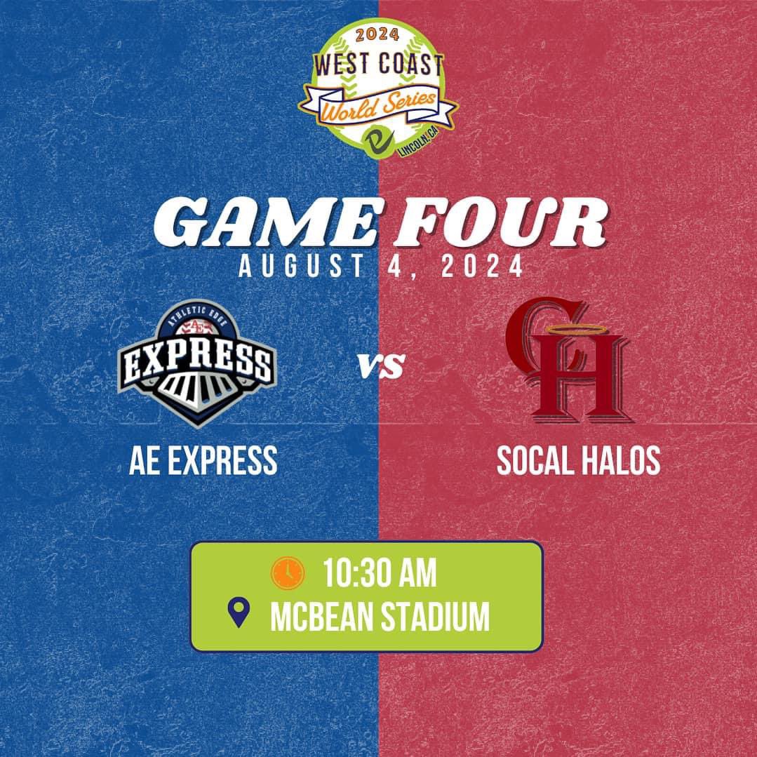 Another day of baseball at McBean!! Heres day 2 of the WCWS! 

GAME 4: AE EXPRESS 🆚 CALIFORNIA HALOS

⏰10:30 AM
📍McBean Stadium
📺bit.ly/PottersStream
📊 bit.ly/PottersBoxScore
🎟️bit.ly/PottersTickets