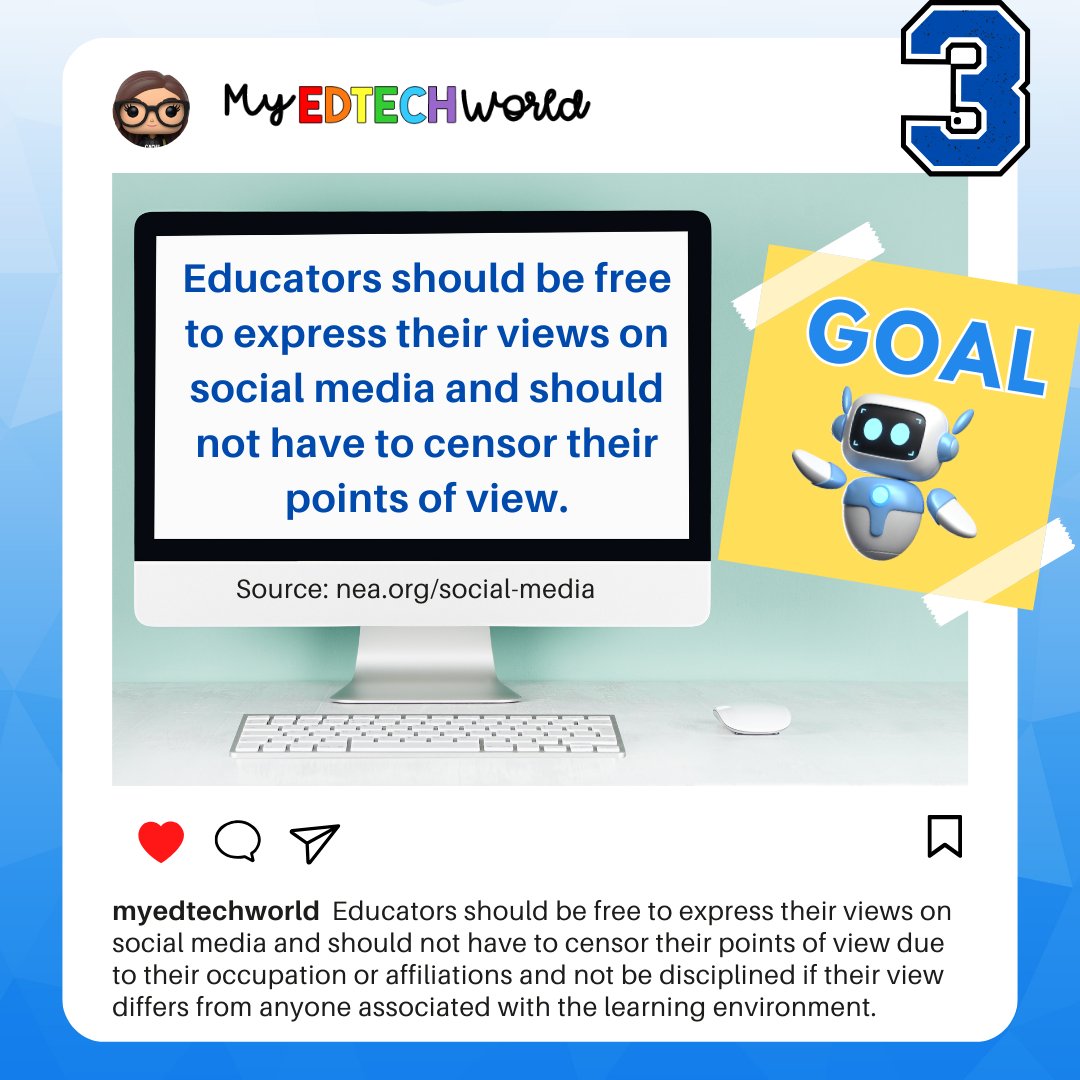 myedtechworld's tweet photo. 🤔 Curious about educators' freedom on social media? @NEAToday has you covered! Check out key insights on expressing personal beliefs and identities online. Knowledge is power! 💪 Learn more: https://t.co/0tdHHSsjxm #EducatorRights #SocialMedia https://t.co/s7e8pZTTxm