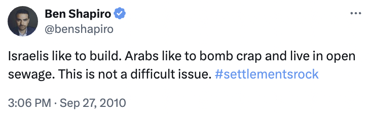 elivalley's tweet photo. Inside you are two Shapiros, and they're both seething racist creeps https://t.co/Zdj7bG7vzN