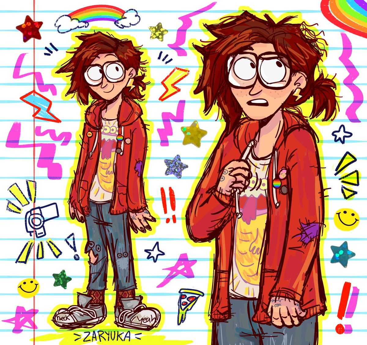 zaryukart's tweet photo. She's literally ME! I love this movie sooo much..  i rewatched it yesterday and had to draw her ^_^ #TheMitchellsVSTheMachines #KatieMitchell #TMvsTM https://t.co/Fh1HOToGRl