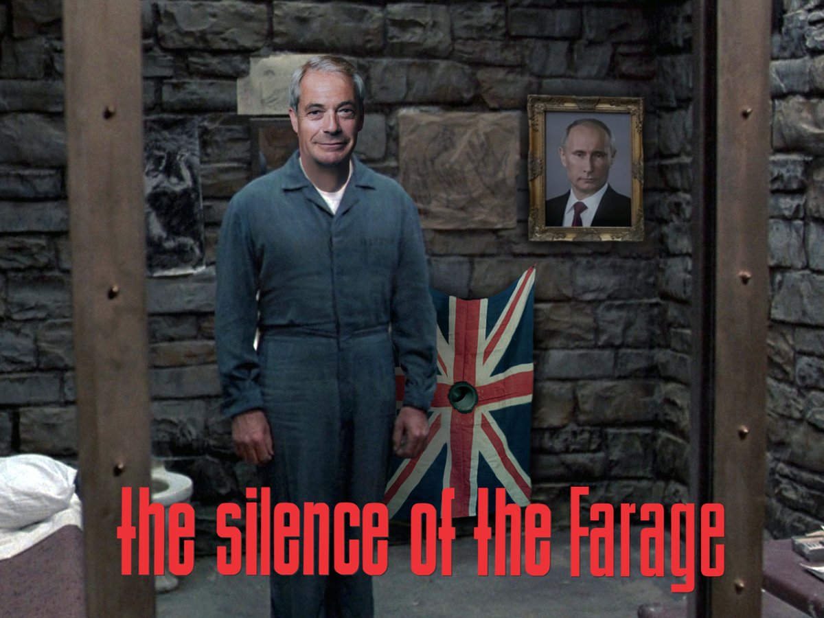 "The Silence of the Farage".....🤫
#FarageRiots #Farage #Fartage
