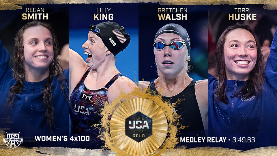 USASwimming's tweet image. Closing the meet with a 💥 BANG 💥

@TeamUSA | #Paris2024