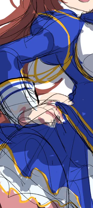毎日投稿382日目 色ラフ中#毎日投稿 #一日一絵 #イラスト #wip #進捗 
