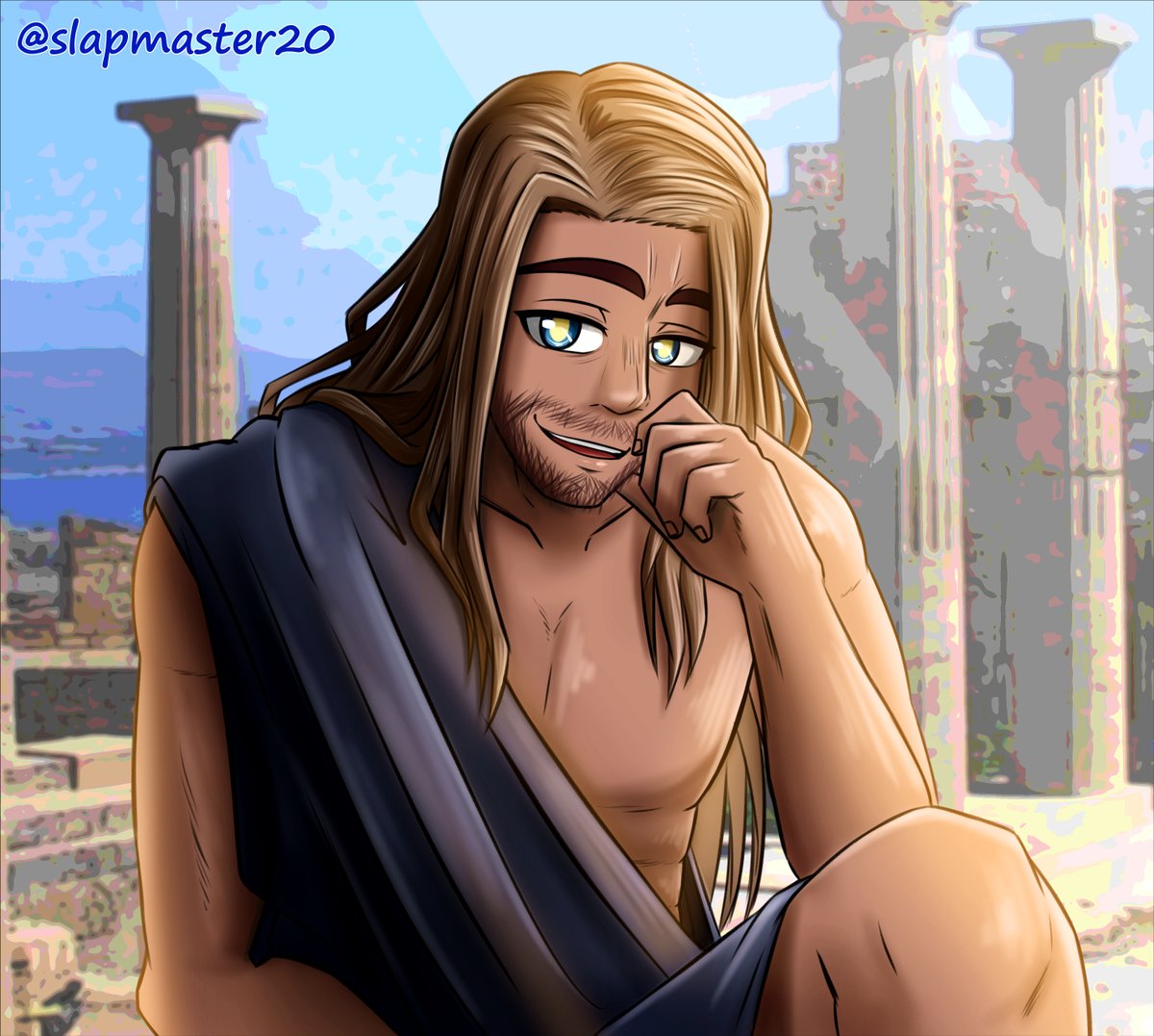 SlapMaster20's tweet photo. Found a very cool, but also very soft looking OC in Leander, and I just had to draw him. ^w^
Also his hair is 👌👌

Recipient: @ClockworkEerie

#artfight2024 #artfight https://t.co/elMtAiYuFQ