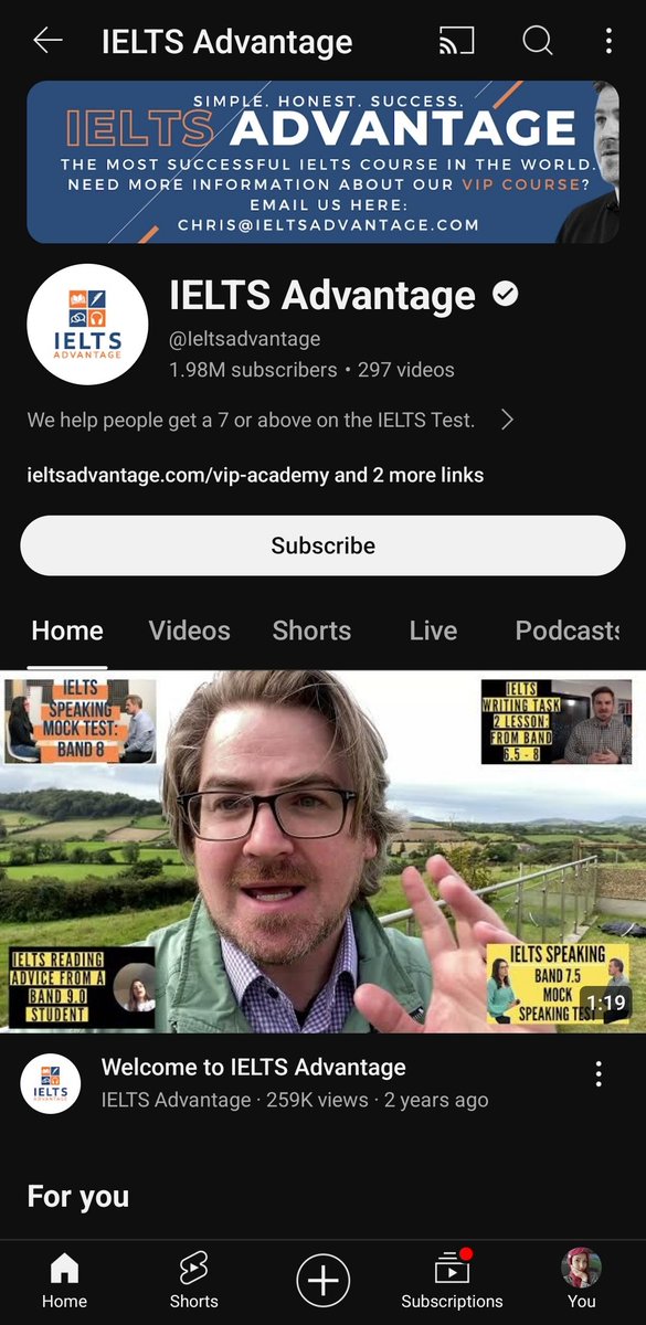Onde mande macam mana pulak ada YOUTUBE CHANNEL FOR IELTS PREPARATION yang bagooooos bener kayak begini‼️

Iseng kali aku follow akun ini di ig lalu ku cek lah akun youtubenya ternyata bagus betullll!🤩🤩

Cobalah kawan! Linknya kutaro di bawah⬇️