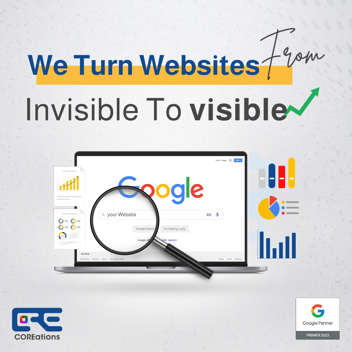 COREations's tweet photo. 75% of internet users don't go beyond the first page of search results 🤓

Don't venture beyond the first page- the second page implies losing  😳

#COREations can assist in elevating your presence to the top✨

Visit Our Website: https://t.co/OiVRuDDQwo 
#COREdevelopment https://t.co/wzgWK8193x