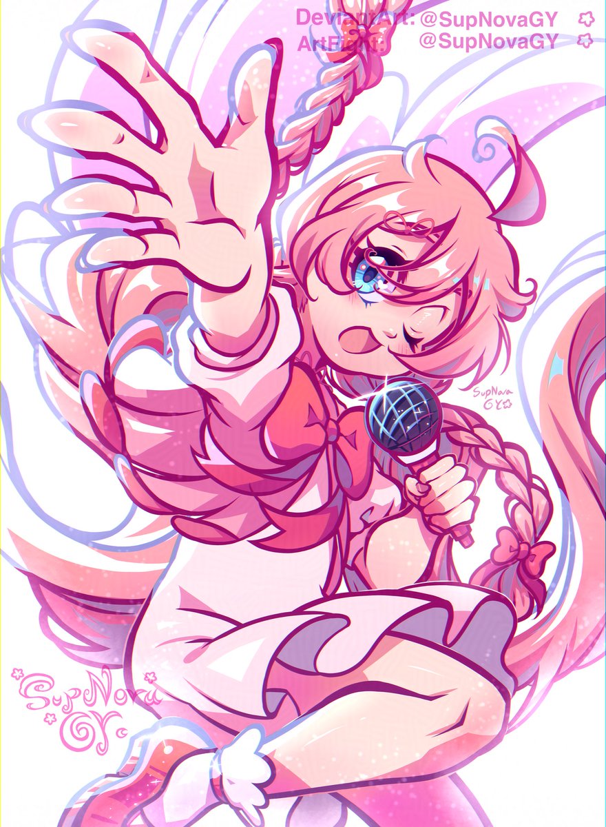 gy_sup's tweet photo. Pretty in pink 🌸🎤🍡

For @/HopeDreamer, @SakuraFruitz, @drawstringhoodi &amp; @/Nainai

(Sorry for repost I missed one) https://t.co/m5y3iabcQL