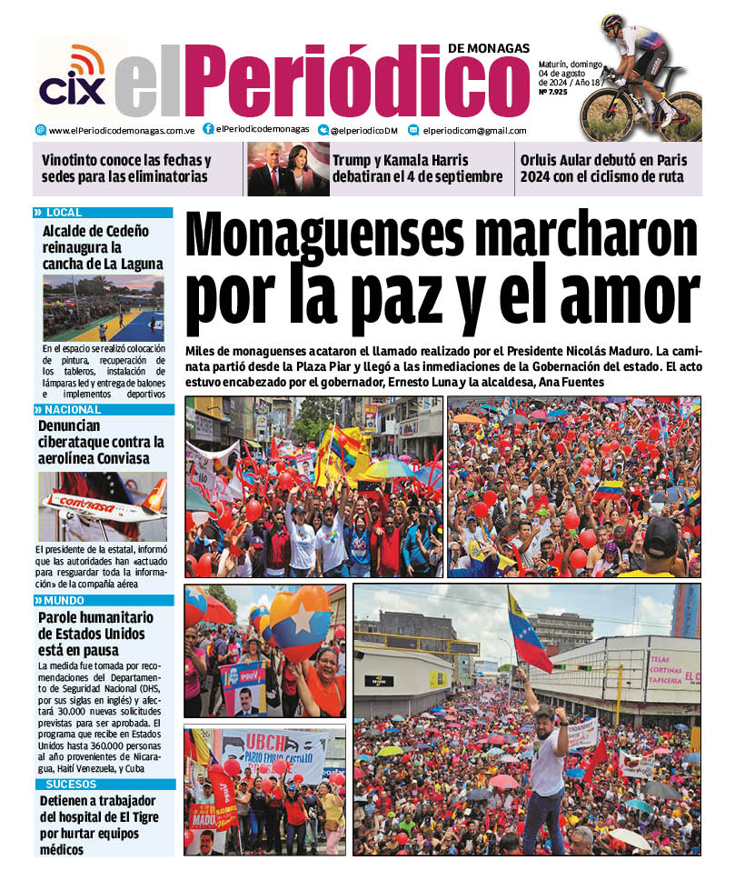 elPeriodicoDM's tweet photo. Primera página de este domingo 04 de agosto del 2024.
No dejes de visitarnos y entérate del acontecer local, nacional y mundial. Mantente informado
#primerapagina #portada #noticias #medios #04AGOS https://t.co/ruZ80IzIHP