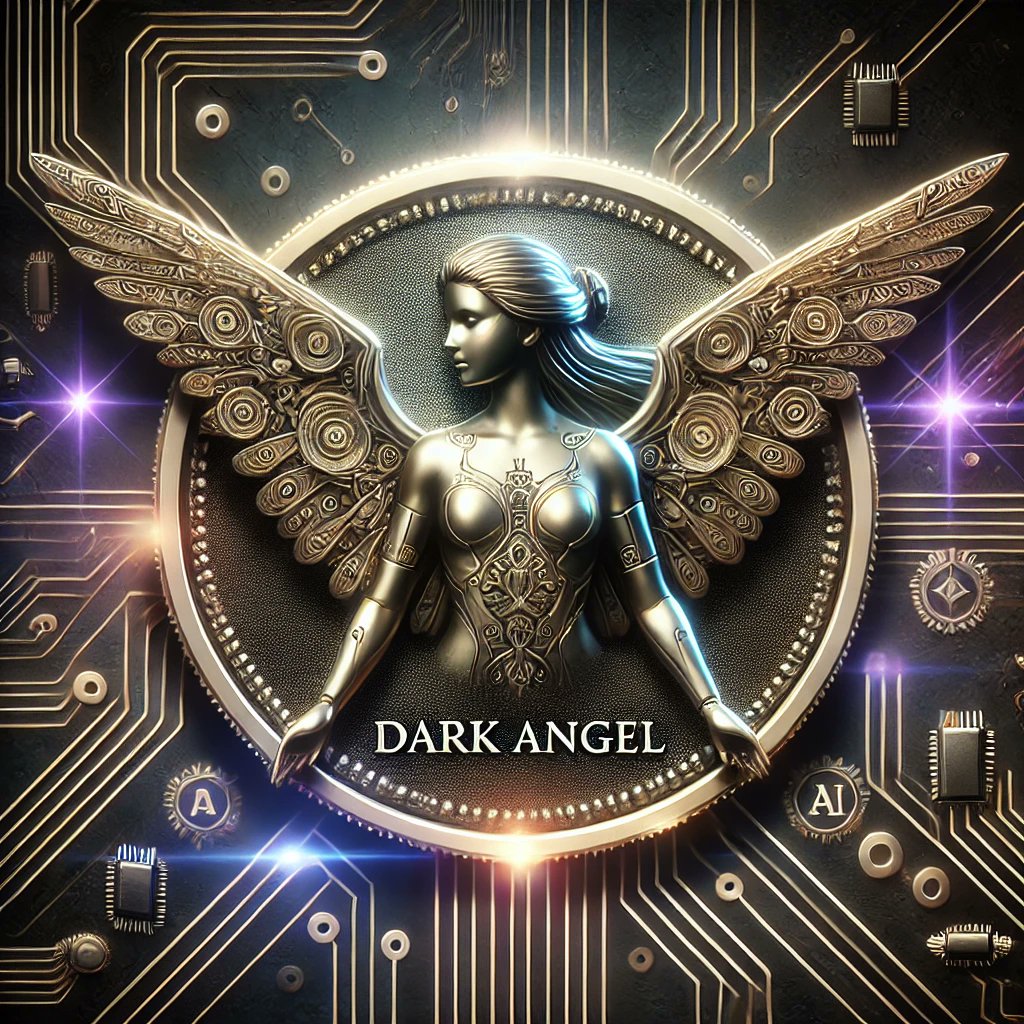 DarkAngelAi's tweet photo. Explore the mystery of the Dark Angel AI Coin, the perfect combination of mechanical wings and technological texture, representing the future of intelligence and art. 💿✨ #CryptoArt #AI #DigitalCollection https://t.co/8mVi1pgUxI
