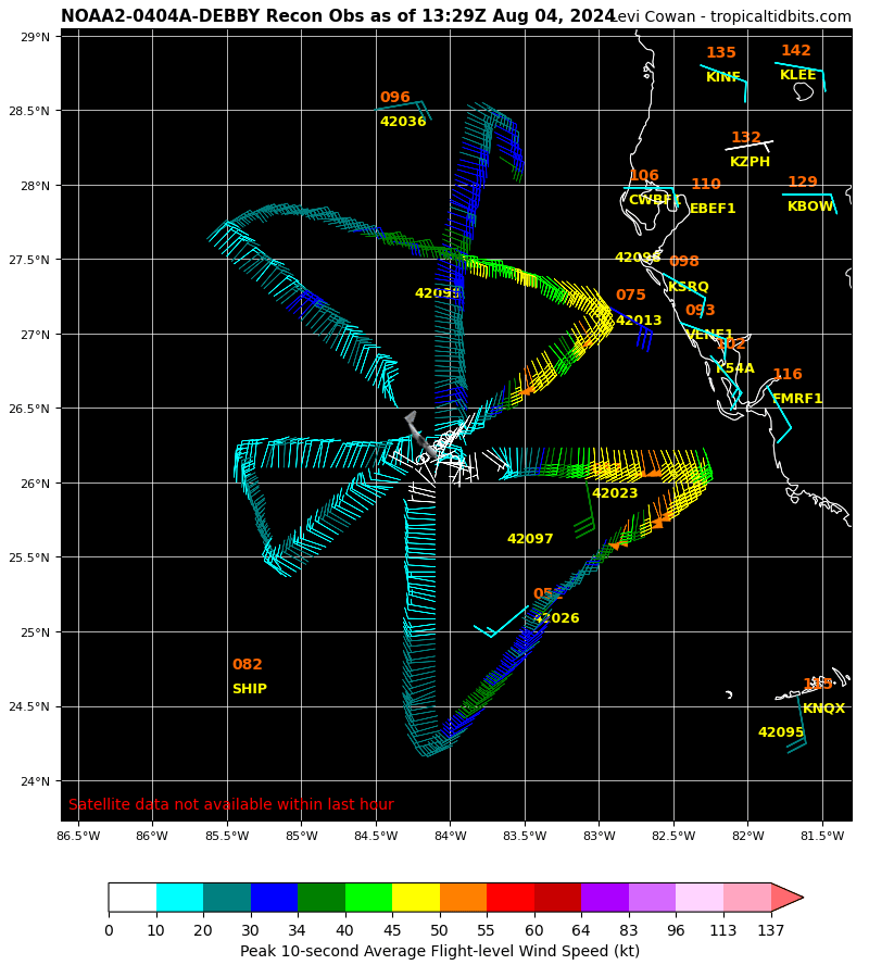 LimWeather's tweet photo. USAF #Recon flight TEAL 72 flown by 96-5302/#NOAA42/#Kermit in #Debby after leaving #Keesler AFB,#Biloxi,#Mississippi and #Lakeland,#Florida respectively
#Wxtwitter #wxx #Tropicswx #MSwx #FLwx #TropicalStormDebby #Hurricane #HurricaneSeason2024 #HurricaneSeason #HurricaneHunters https://t.co/myM6N1NDAb
