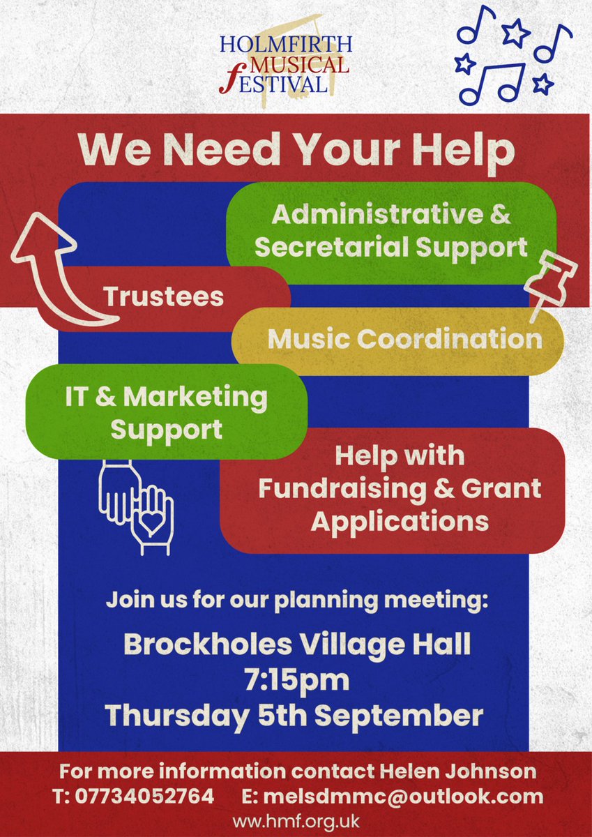As posted before, there will not be a Festival in 2024, but there is to be a planning meeting on 5th September, 7.15 at Brockholes Village Hall.  If you would like the Festival to continue, do please come along - your help will be appreciated.