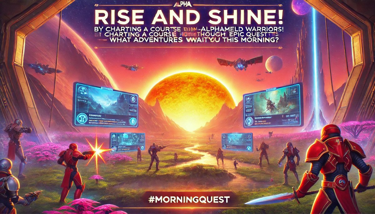 alphameld's tweet photo. 🌅 Rise and shine, #AlphaMeld warriors! 

Start your day by charting a course through epic landscapes and quests. 

What adventures await you this morning? 🎮☕ 

#MorningQuest #sol #Blockchain #BlockchainGaming #alphameldtoken #solana #gamefi #gaming #alphameldgame #Solanasummer24 #BlockchainRevolution #game