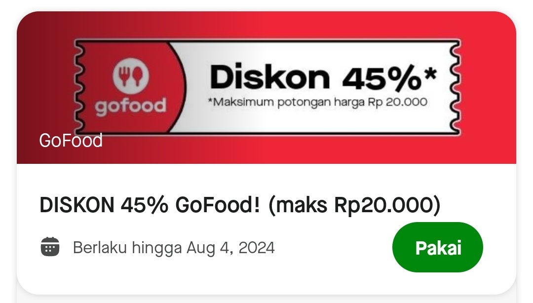 90cosmixcs's tweet photo. WTS voucher GOFOOD 
◇Diskon 45% max 20k (minbel 25k)
◇Diskon 35% max 30k (minbel 70k)

✅gf+ 
✅payment avail : gopay/dana/spay/QRIS
✅️DM or chat https://t.co/mSOaonOUFF

fee 4k/vc
t. vc voc voucher promo gofood #zonauang #zonaba #zonajajan https://t.co/9CCKudeWyd