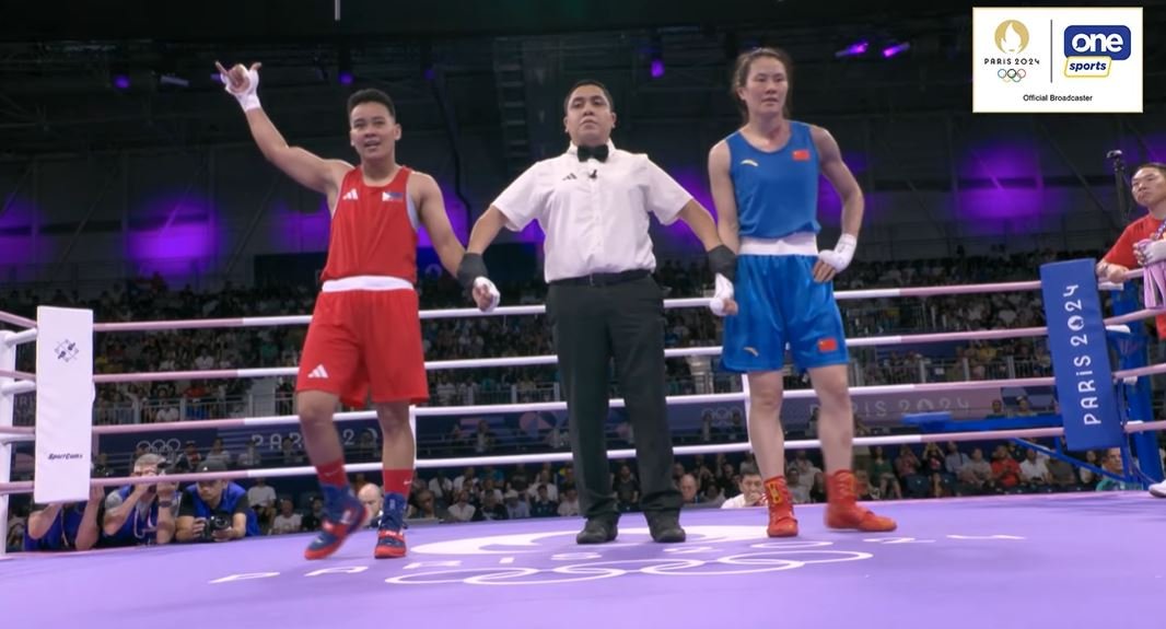 ABSCBNNews's tweet photo. ANOTHER MEDAL FOR THE PHILIPPINES!
 
Nesthy Petecio dominates China's Xu Zichun in the quarterfinals to advance to the semis. Petecio is already assured of at least a bronze in the the #Paris2024 #Olympics. (📸: One Sports via @CignalTV / @OlympicPHI) https://t.co/5YKFondehf