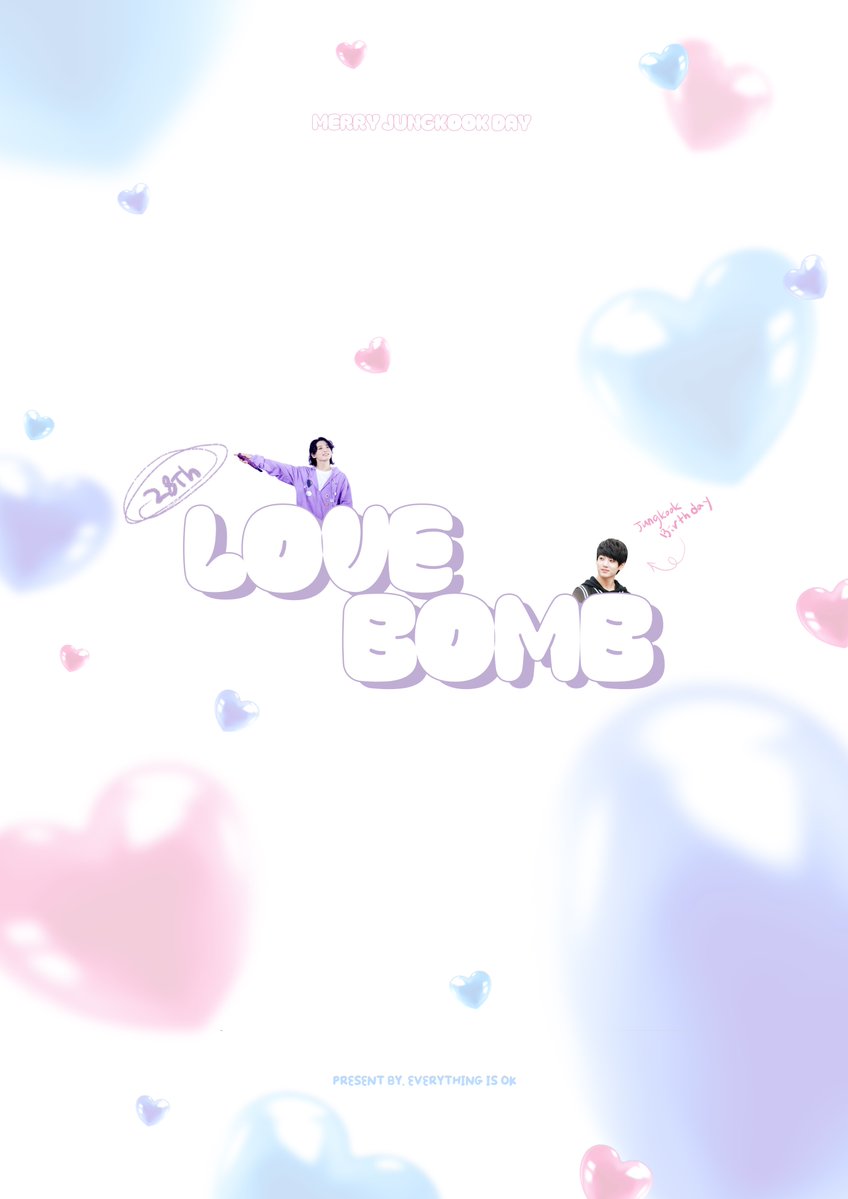 OK_JUNGKOOK_NET's tweet photo. 28𝙩𝙝 𝙅𝙆 𝙗𝙞𝙧𝙩𝙝𝙙𝙖𝙮 𝙚𝙫𝙚𝙣𝙩 -

💜 𝗟𝗢𝗩𝗘 𝗕𝗢𝗠𝗕 💜

𝗦𝗘𝗢𝗨𝗟 𝘮𝘦𝘢𝘯𝘪𝘯𝘨 𝘵𝘩𝘦 𝘨𝘢𝘭𝘭𝘦𝘳𝘺
𝗧𝗢𝗞𝗬𝗢 𝘤𝘢𝘧𝘦 𝘨𝘶𝘭𝘦𝘶𝘮

ᴘʀᴇsᴇɴᴛ ʙʏ. ᴇᴠᴇʀʏᴛʜɪɴɢ ɪs ᴏᴋ

#merryJUNGKOOKday 
#LoveBomb https://t.co/NlUpaJmE1s