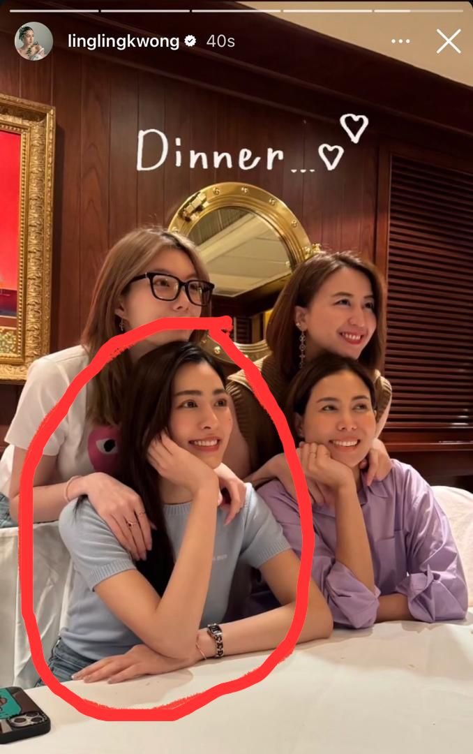 FThread00's tweet photo. Look how lingling kwong wearing same clothes &amp; jeans when they have dinner with Co-Partner and her Ceo.she don't think too much just wearing this clothes and make everyone think now she already taken ???Also she don't want to make a shipper to delululu to much😂 #winling https://t.co/vNLsts2HAs