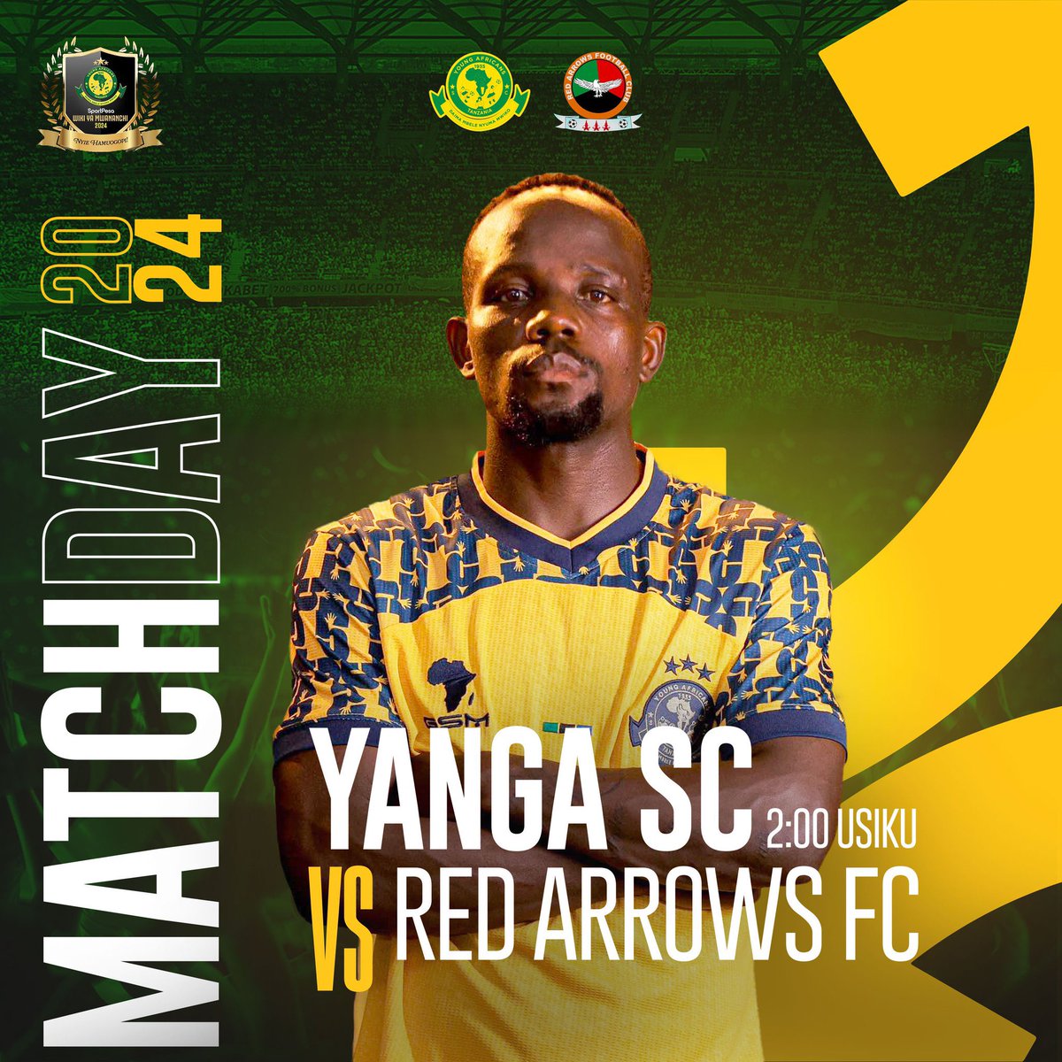 ⚽️Yanga 🆚 Red Arrows
📍Mkapa Stadium
⏱ Saa 2:00 Usiku

Hii Mechi Nimewekeza Hela Ya Kodi Kwa Utopolo Akifungwa Nimeisha Je Na Wewe Utamuamini Utopolo..!?

Gusa link bit.ly/SportPesa-BT-X2 Ufanye Uwekezaji Wako

Baadae Tukutane Kwa Wakala

#SportPesaUshindi