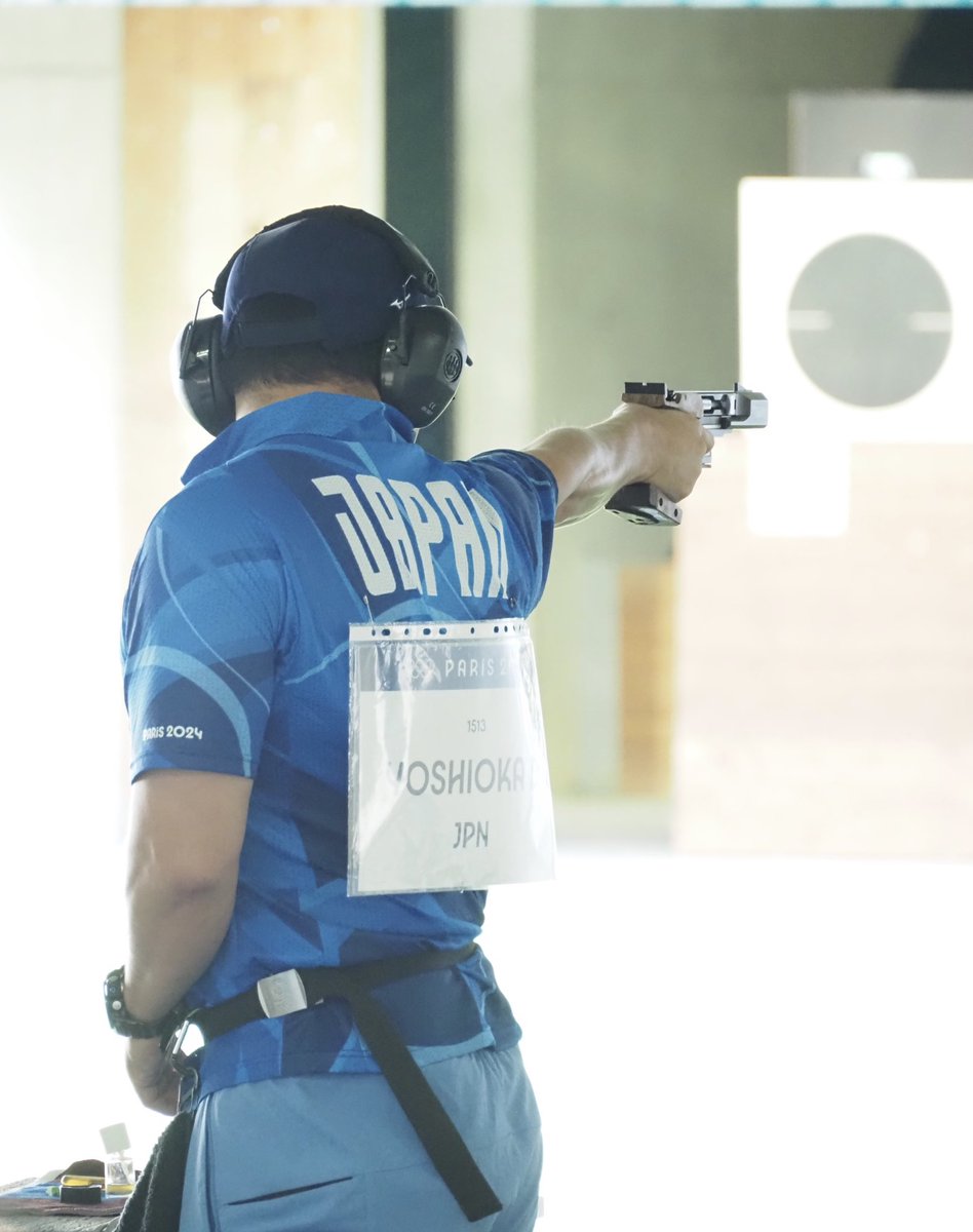 tomshooting's tweet photo. パリ2024オリンピック 射撃
ラピッドファイアピストル男子　吉岡大選手　572点　28位で終了しました。
オリンピックの緊張感の中、いつもの実力を出しきれなかったです。
本日で日本チーム終了しました。応援ありがとうございました。
#teamjapan 
#一歩踏み出す勇気を https://t.co/y5LHkRRYHS