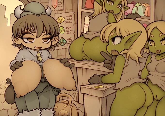 宝石買取屋さんに来た乳のデカい異国人となんか話が噛み合わない店番してる緑の生き物です 