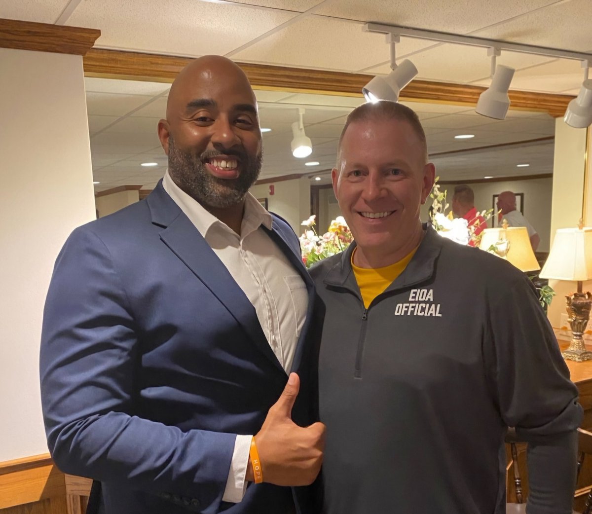 Thank you <a href="/Coach_Nick_EC57/">Nick Johnson</a> for being our guest speaker at the Eastern Indiana Officials Association annual banquet. It's an honor to be your friend and your speech was truly inspirational <a href="/IHSAA1/">IHSAA</a> <a href="/EarlhamQuakers/">Earlham College Athletics</a> <a href="/RHSRedDevils/">Richmond Athletics</a>  <a href="/HCACDIII/">Heartland Collegiate Athletic Conference</a>