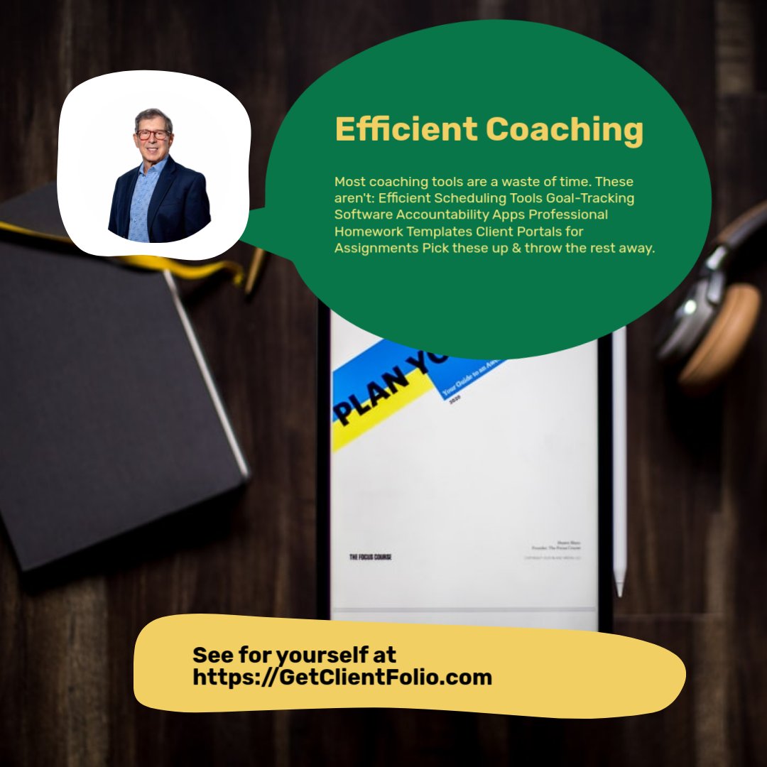 mitchrusso's tweet image. Streamline your coaching sessions with these tools and watch your efficiency soar! 🌟 

Comment below if you have any other recommendations. 

See for yourself at GetClientFolio.com 

#CoachingEfficiency #GoalTracking #ClientPortal coach, coaching, authority, accountability