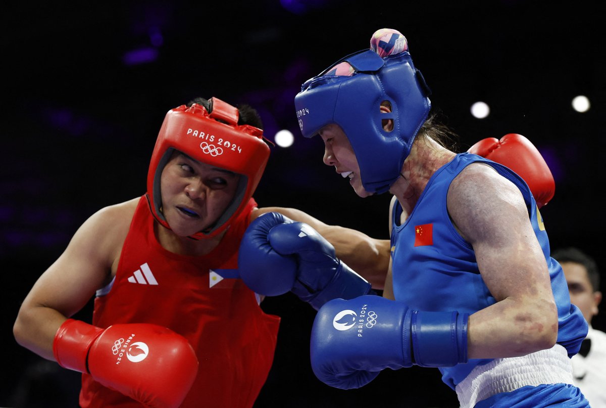gmasportsph's tweet photo. OLYMPIC MEDAL SECURED! 🙌

Nesthy Petecio guaranteed the Philippines another medal in #Paris2024 after advancing to the Semifinal of the Women's 57kg Boxing.

Follow #GMASports for more updates.

📸: Peter Cziborra / REUTERS https://t.co/5cEksijqSB