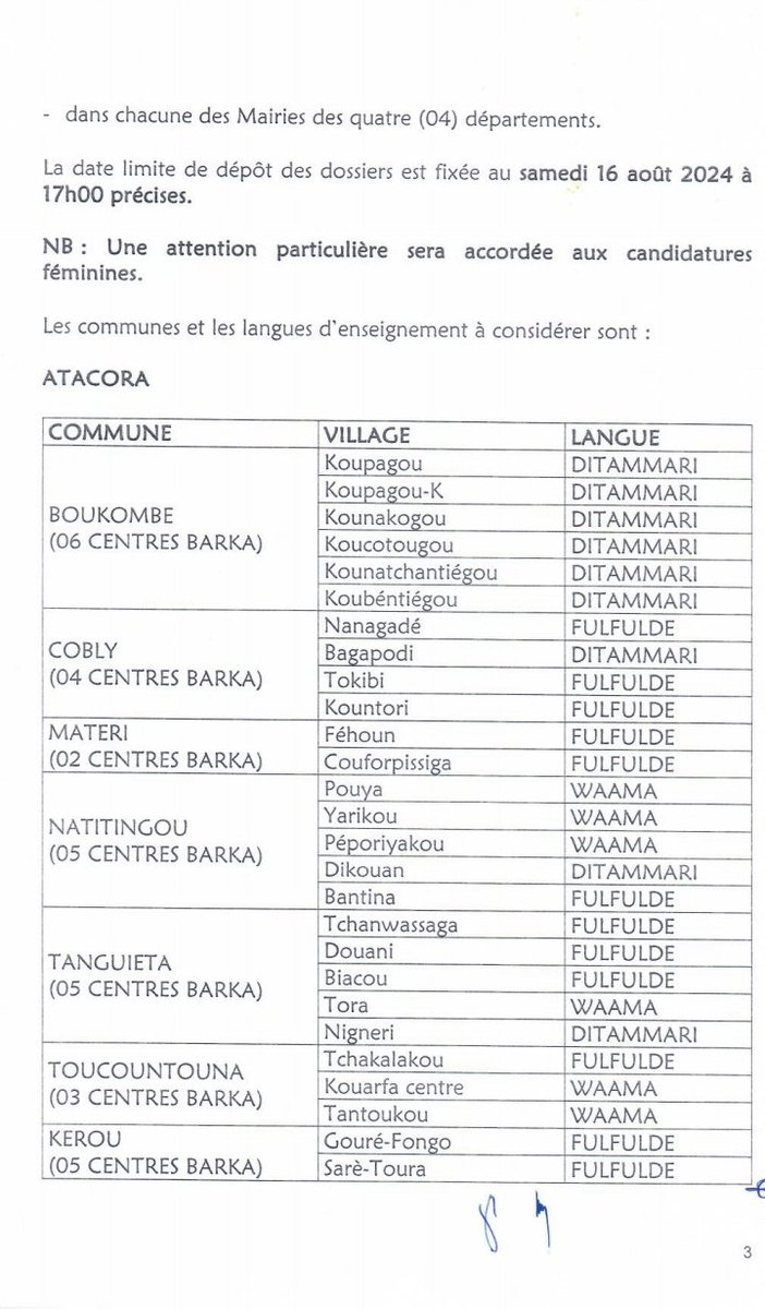 actionsMempBj's tweet photo. (...) 25 réservistes dans les langues suivantes : Dendi, Baatonum, Fulfubé, Ditammari, Boo, Waama et Yoruba.

Plus d'informations sur le recrutement, ici 👇👇👇 https://t.co/pDWEZBir3t