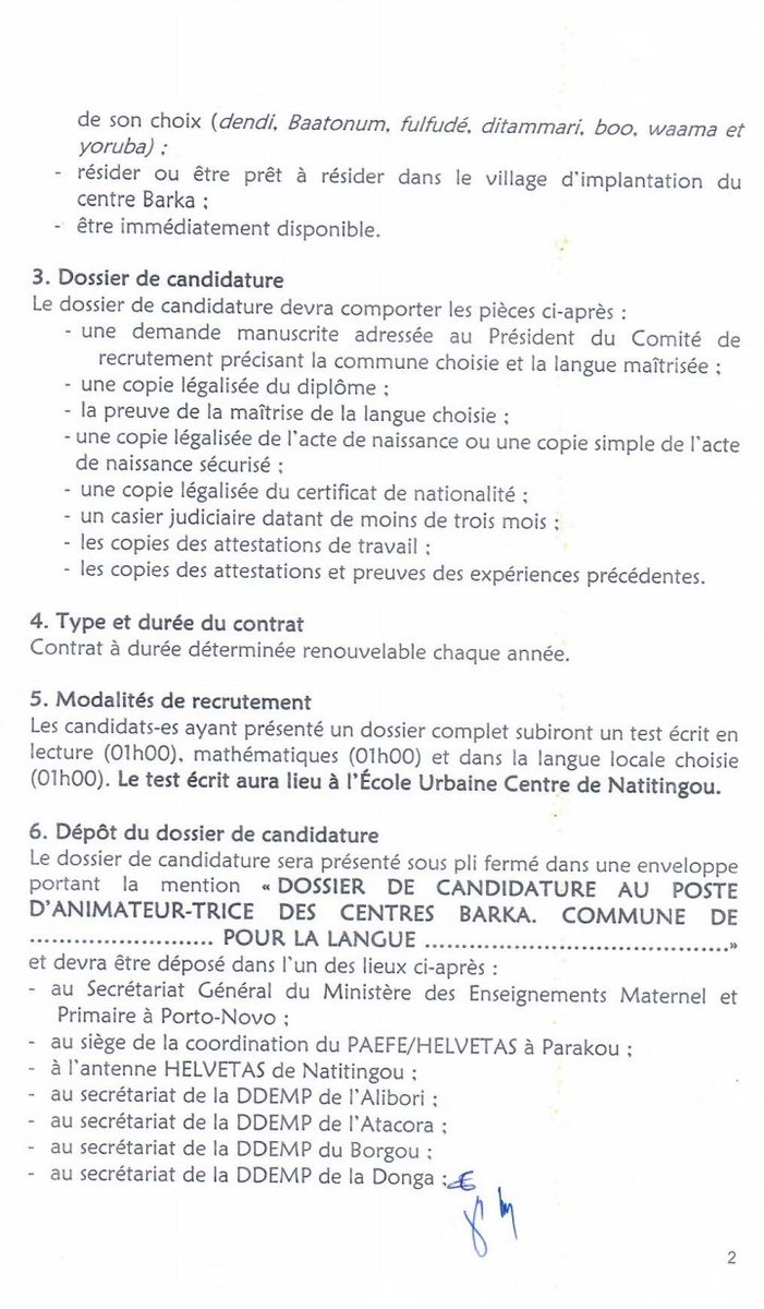 actionsMempBj's tweet photo. (...) 25 réservistes dans les langues suivantes : Dendi, Baatonum, Fulfubé, Ditammari, Boo, Waama et Yoruba.

Plus d'informations sur le recrutement, ici 👇👇👇 https://t.co/pDWEZBir3t