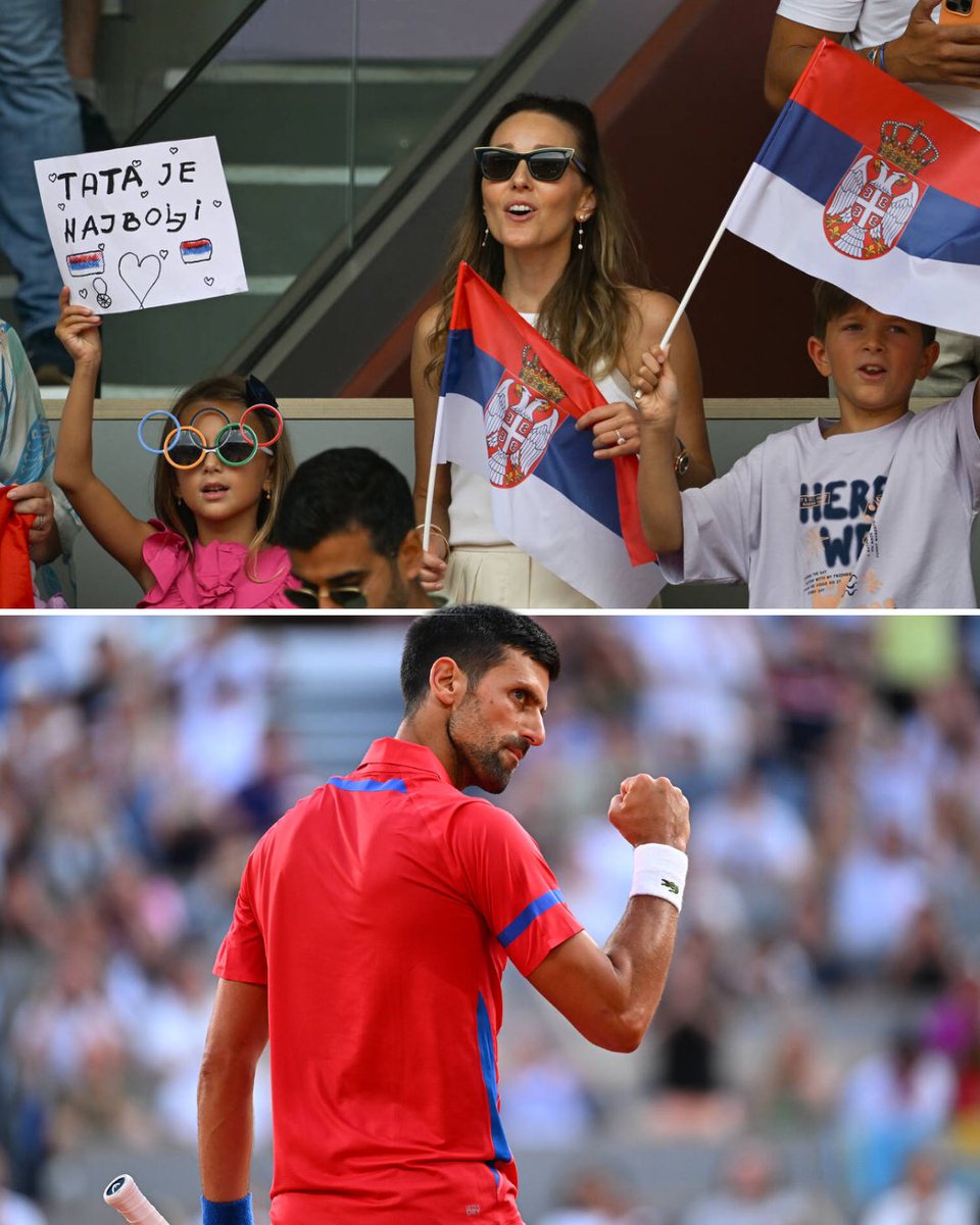 “Dad is the best” 🥺

Novak Djokovic’s family supporting him through this intense Olympic final ❤️

#Paris2024 | #Olympics | #tennis