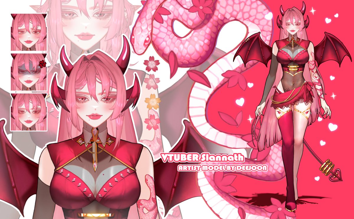 Deejoon105's tweet image. Say Hiiii 💕
To my beautiful 🌸 Vampire/ demon new daughter @Slannath 🥹💕 Thank you for commissioning me 🥹🫶🏻💕 
#Vtuber #ENvtuber #VTuberStudio