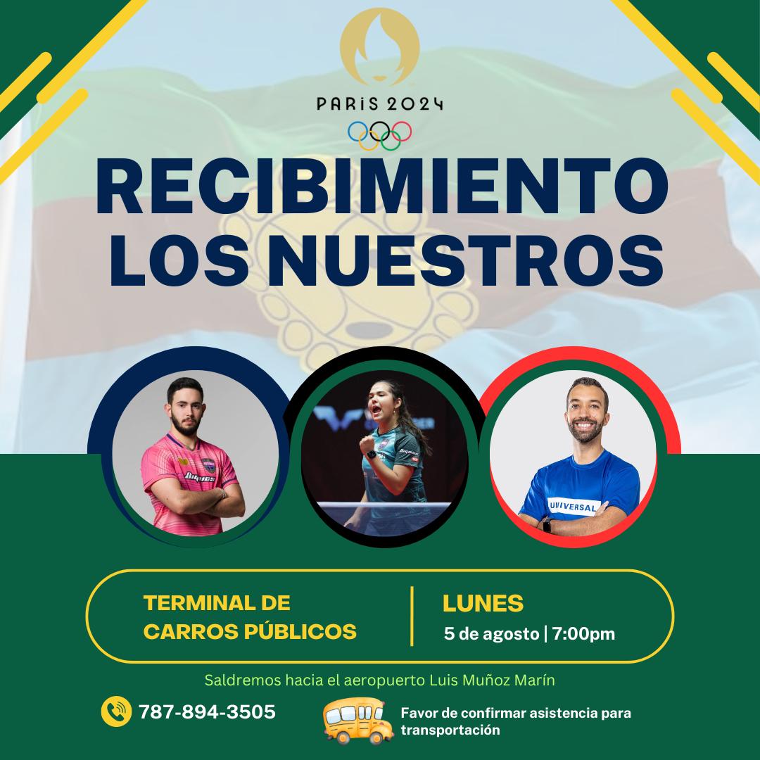 Mañana salimos del terminal de carros públicos 7pm rumbo al aeropuerto a recibir a nuestros olímpicos, de #Utuado para el mundo. ¡Unámonos para celebrar su esfuerzo y dedicación! ¡Nos llenan de orgullo! <a href="/brianafanador/">Brian Afanador</a> <a href="/daniglezng/">Daniel Gonzalez</a> <a href="/diaztabletennis/">Adriana Diaz</a>