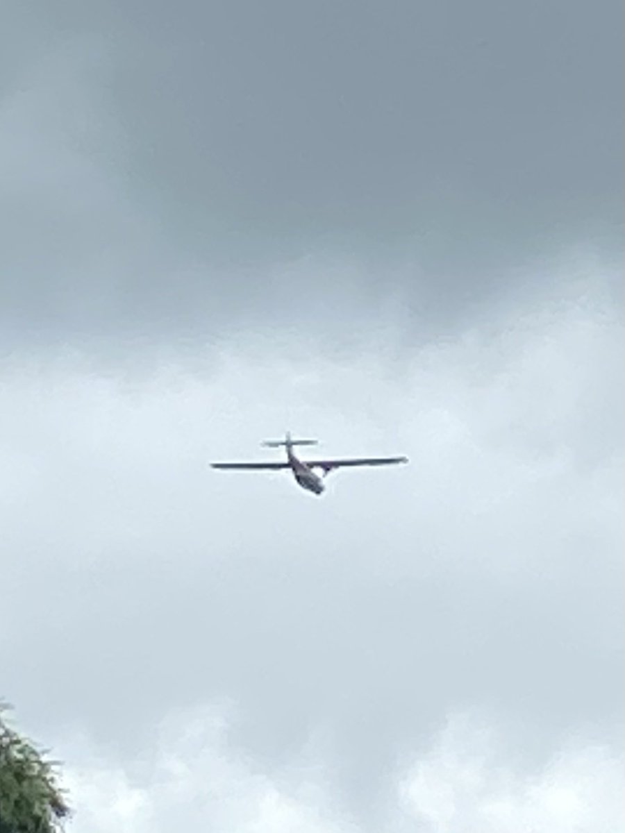 Catalina flying boat going over the house this afternoon