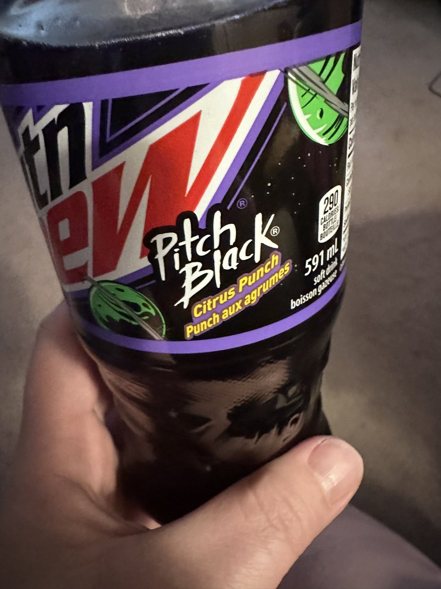 My thoughtful son strikes again! He just got back from a trip to Toronto and brought me Canadian MtDew! 
Me: Look! It has French on it! « punch aux agrumes » whatever that means
Son: “citrus punch”
Me: Oh…yeah…