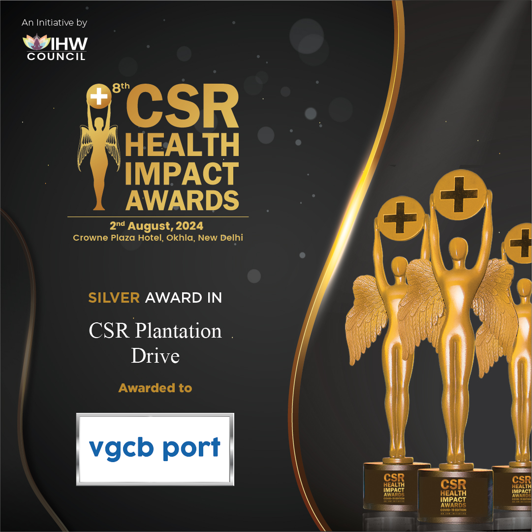 IHWCouncil's tweet photo. Congratulations to Vizag General Cargo Berth Private Limited for securing the Silver award in the CSR Plantation Drive category at the #CSRHealthAwards! 

#CSRHealth #CSR #CSR4Health @VedantaAluminum https://t.co/NOAdHKgxnf