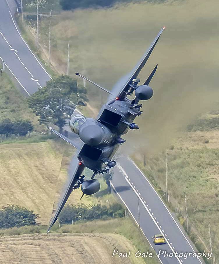 gish74's tweet image. F-15 Strike Eagle in the low fly in Wales @usairforce @usafmonitor @MachLoopLFA7 #machloop