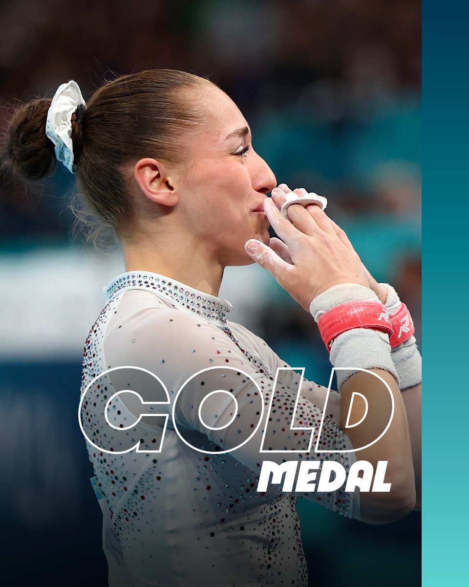 Paris2024's tweet image. GOLDEN NEMOUR
At just 17 years old, Kaylia Nemour opens the scoreboard for Algeria and becomes the first Algerian female gymnast to win a medal in this discipline. 🇩🇿
Congratulations Kaylia! 👏

UN MOUVEMENT EN OR !
À seulement 17 ans, Kaylia Nemour ouvre le compteur pour…