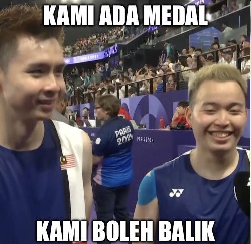 “Kami ada medal, kami boleh balik.”

#Paris2024 #Badminton #SukanOlimpik