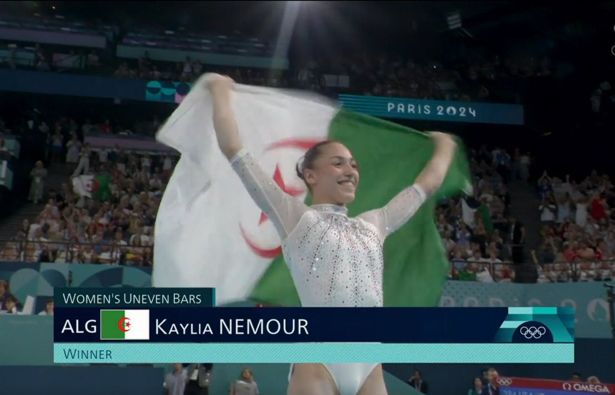 ilianikh's tweet photo. À 14 ans, elle souffre d’une grave blessure aux deux genoux qui ont failli lui coûter sa carrière…

À 17 ans, elle est championne olympique 🥇

Kaylia Nemour 🇩🇿 https://t.co/v2ZZm36KW6