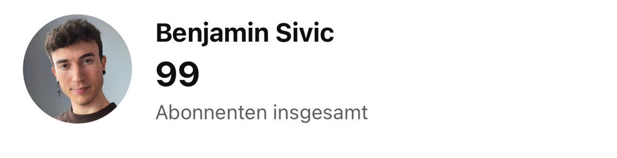 Will jemand Nummer 100 sein? 💯
youtube.com/@benjaminsivic…