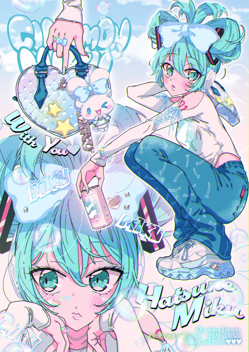 初音ミク「𝔐ℑ𝔎𝔘𝔣𝔞𝔰𝔥𝔦𝔬𝔫 𝔰𝔱𝔶𝔩𝔢#初音ミク 」|ひみつ💚絵修行中のイラスト