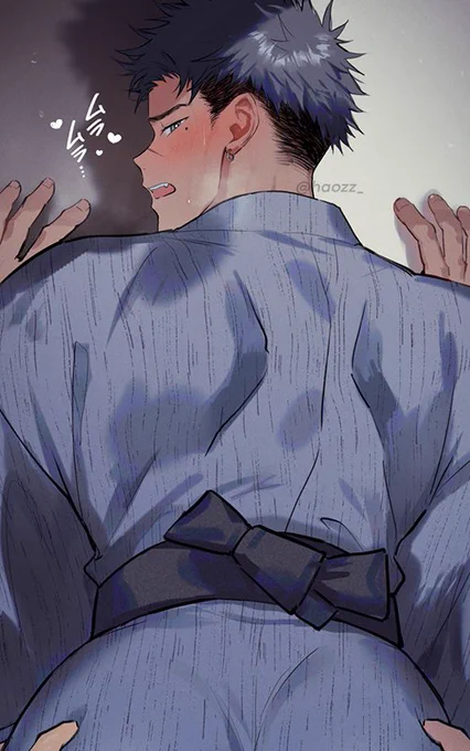 【更新】浴衣啓太※挿入なし(手と尻こき) 