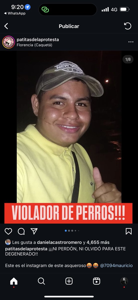 ma_camiladiaz's tweet photo. Mauricio Miranda Vargas: así se llama el VIOLADOR, ABUSADOR de la perrita Burbuja en Florencia, Caquetá. Hoy está libre, después de que la policía lo había capturado en flagrancia. ESTE DESADAPTADO ESTÁ LIBRE. ¿Qué vamos a hacer? @MONYRODRIGUEZOF @petrogustavo @cancinodiegoa @PoliciaColombia @MinjusticiaCo @FiscaliaCol @MinAmbienteCo @PoliciaCaqueta @GobCaqueta @andreanimalidad @EsmeHernandezSi