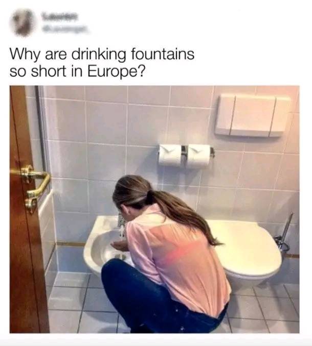 TheBLPblog's tweet image. #SundayBrunch - For those of you who have been inspired to travel to Paris by the Olympics or at least add a European Holiday to your Travel Bucket List, please note: 
That is NOT a Water fountain in your Bathroom!!