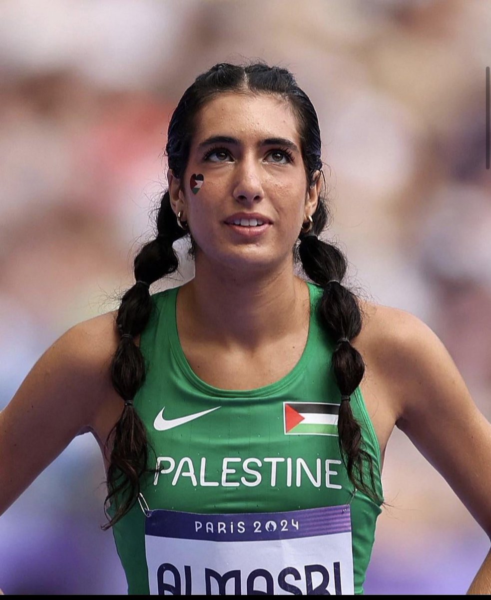 abierkhatib's tweet photo. Layla Al-Masri concludes her participation at #OlympicGames by setting a new Palestinian record for Palestine in the 800 meter run. 

Beautiful ♥️ https://t.co/azMiCj7PRD
