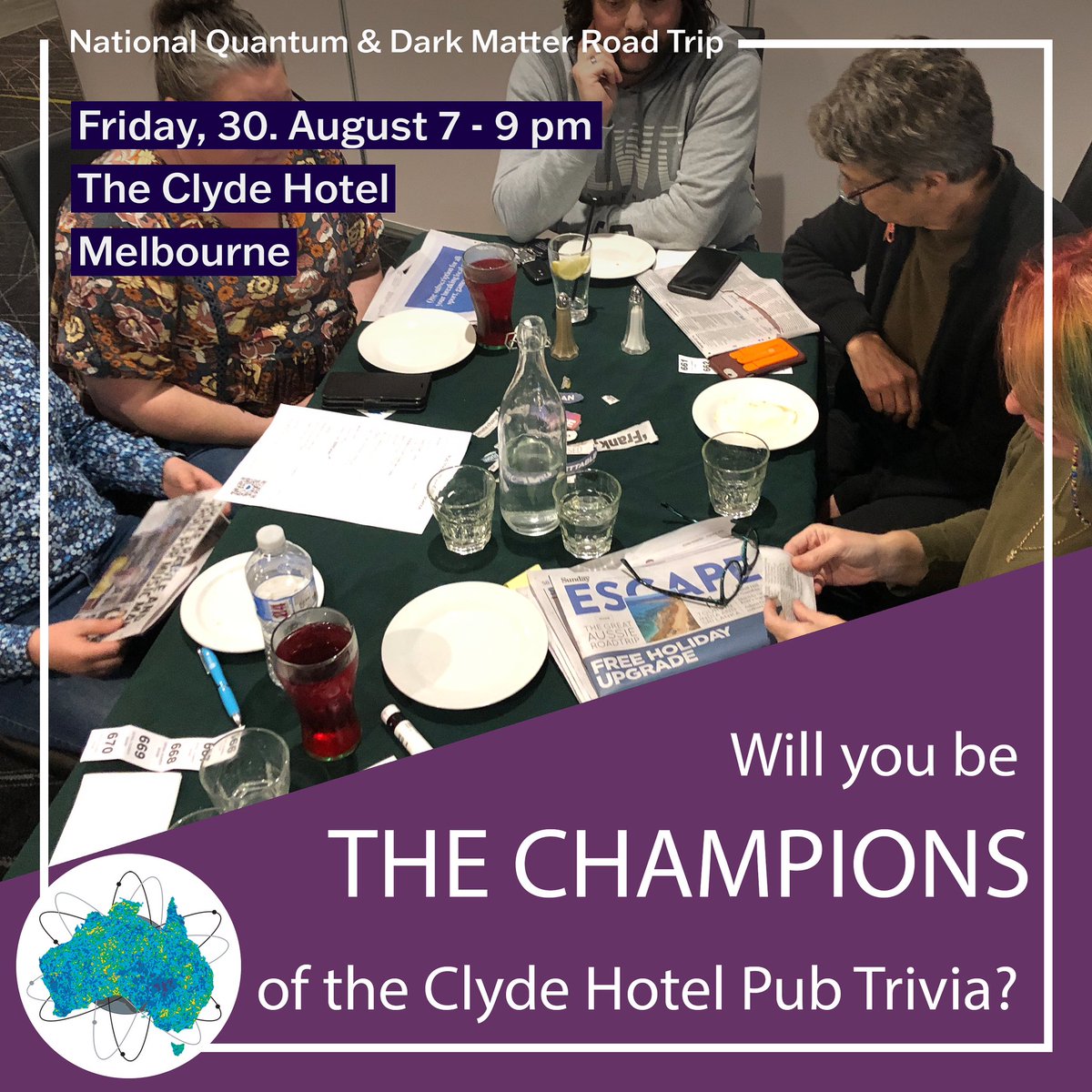 Hey, Melbourne pub trivia fans! Don’t miss this one! Find the registration link here: events.humanitix.com/melbourne-pub-… @ARC_EQUS <a href="/ARC_DMPP/">Dark Matter Centre</a> <a href="/DeadlyScience/">DeadlyScience</a>